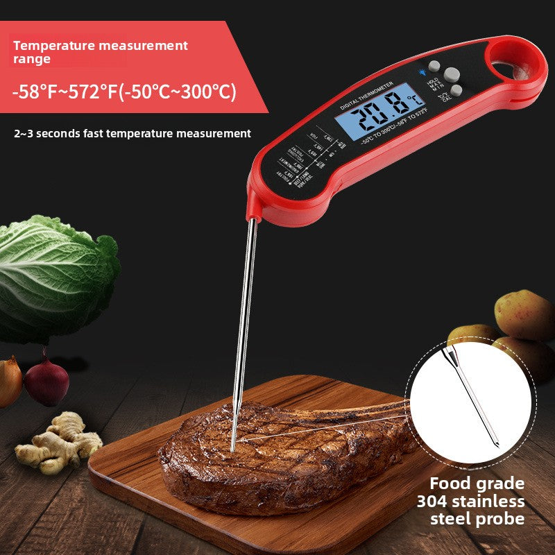 Folding Food Thermometer Kitchen Oven Meat Temperature Gauge